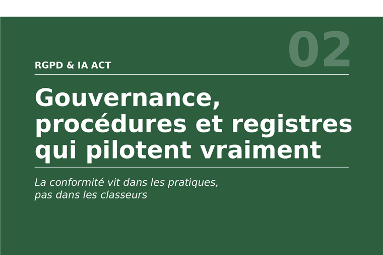 Manuel 02 : Gouvernance, procédures et registres qui pilotent vraiment