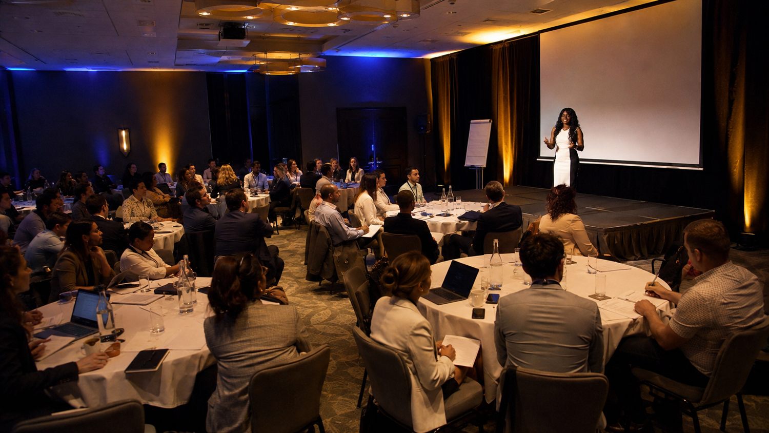 Stella Manga Chesnay sur scène au Privacy Warrior Summit